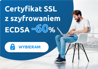 Certyfikat SSL z szyfrowaniem ECDSA -60%